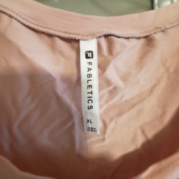 FABLETICS XL pink cropped hi lo athletic tank - Picture 2 of 4